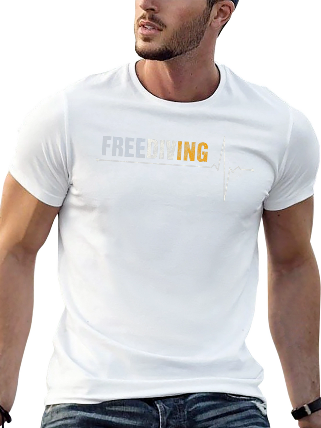Freediving Heartbeat T-Shirt - Divers Graphic Tee