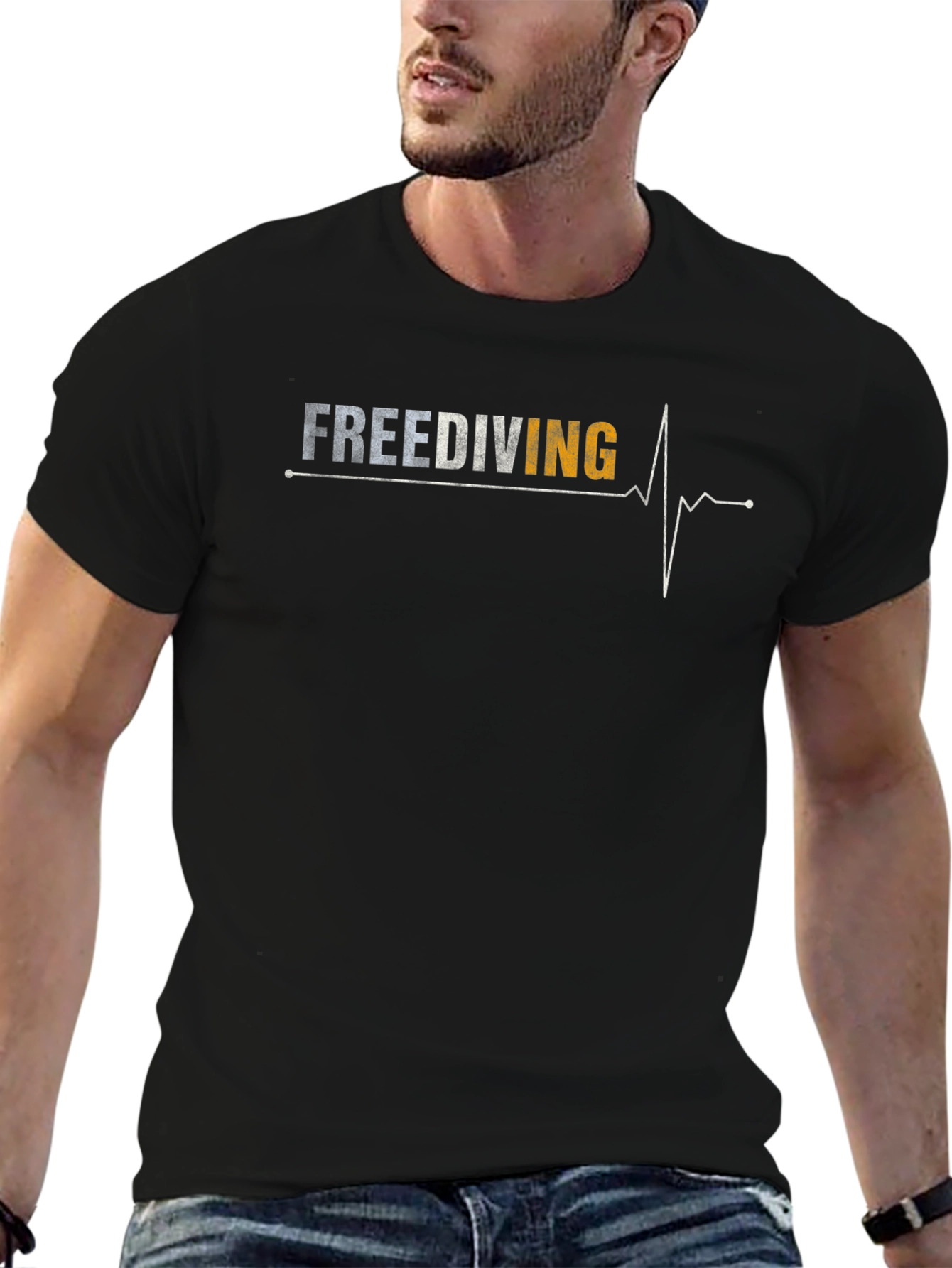 Freediving Heartbeat T-Shirt - Divers Graphic Tee