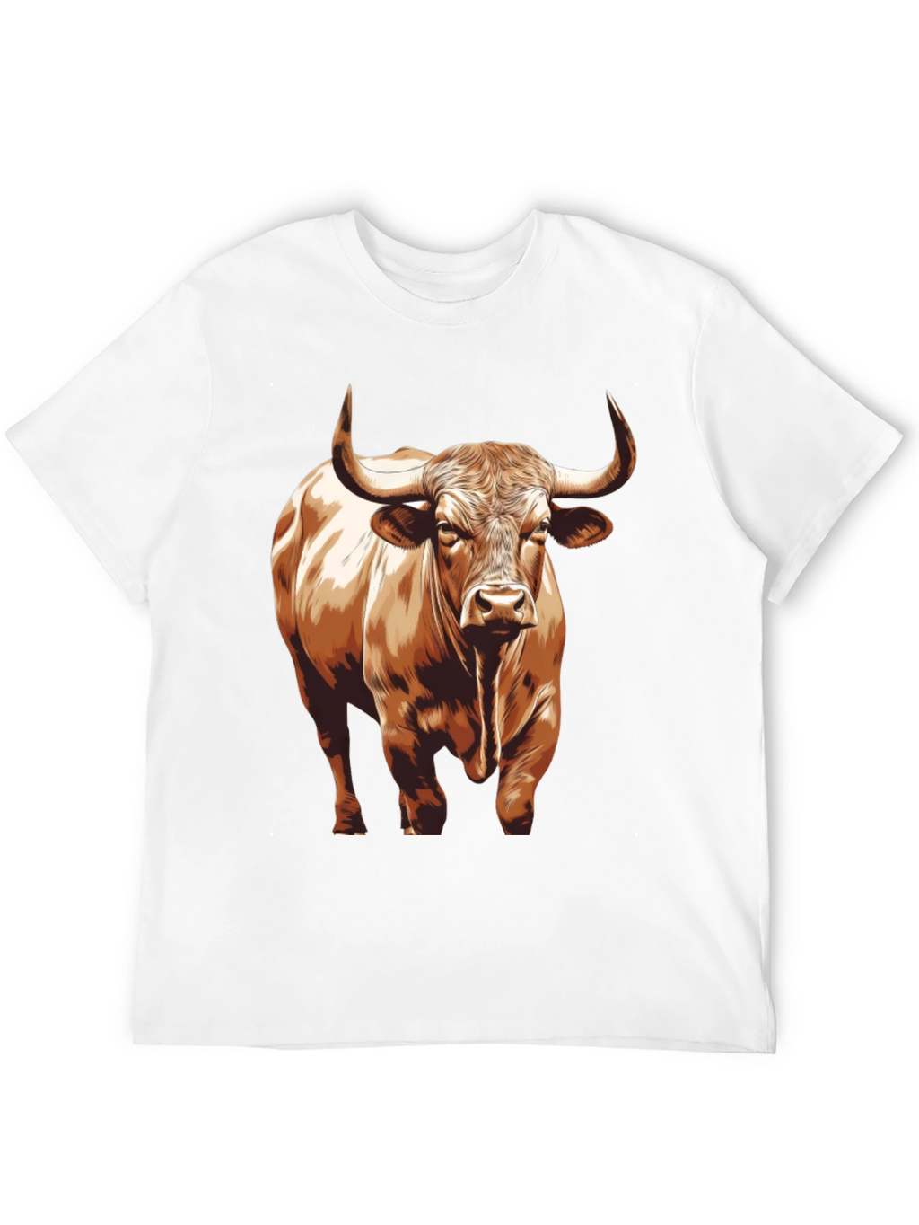 Bull Graphic T-Shirt - Black Cotton Tee