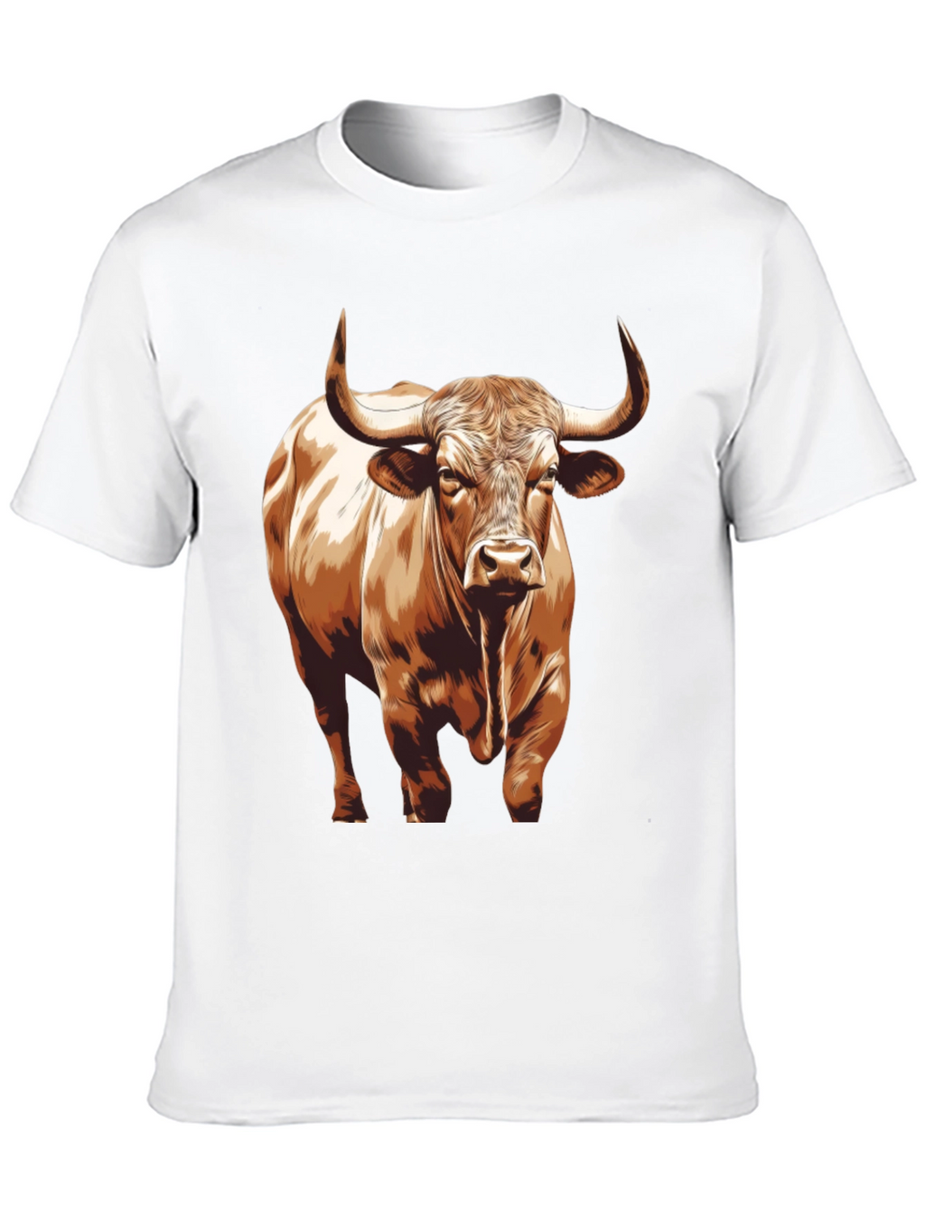 Bull Graphic T-Shirt - Black Cotton Tee