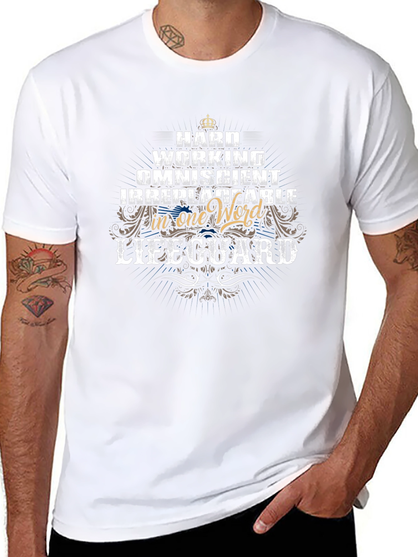 Lifeguard T-Shirt - Hard Working Omniscient Irreplaceable