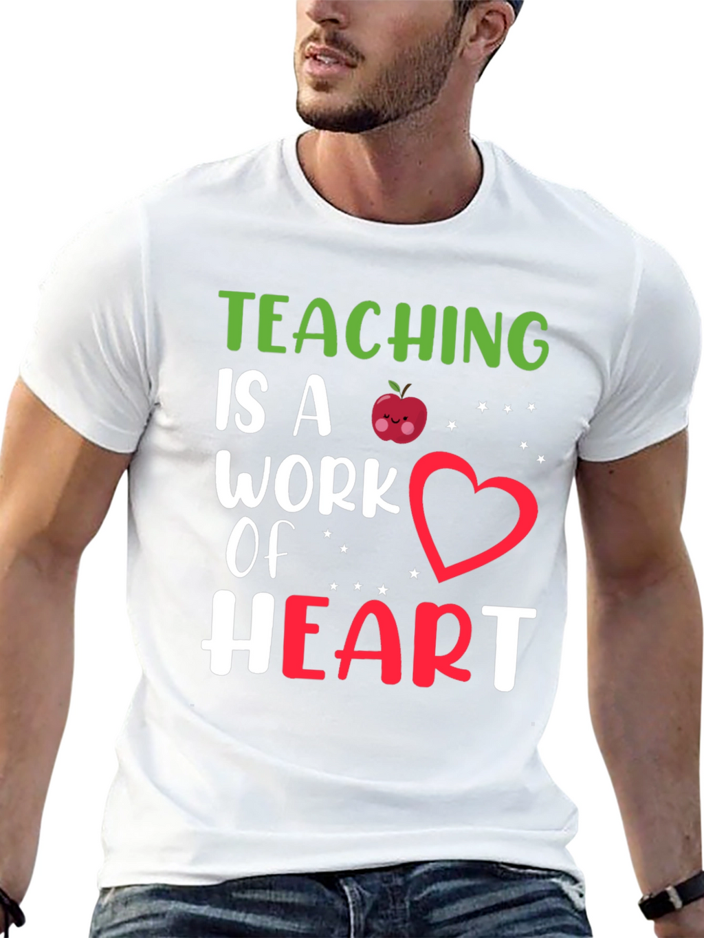 Teaching is a Work of Heart Graphic Tee