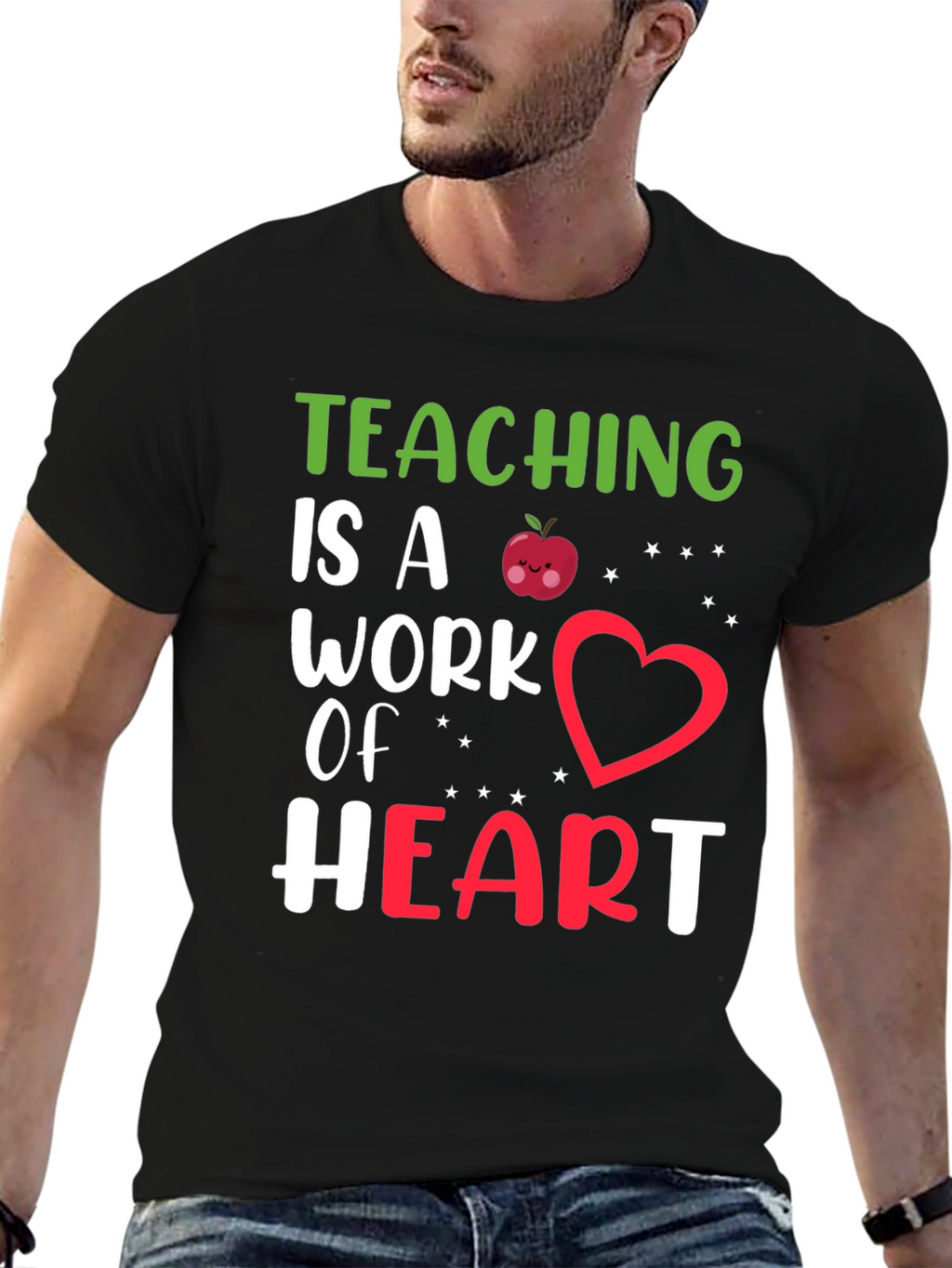 Teaching is a Work of Heart Graphic Tee