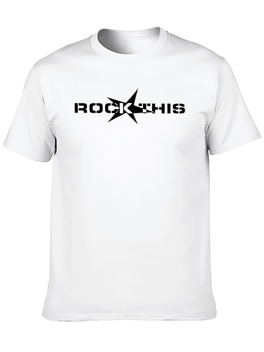 Rock This Graphic T-Shirt - Black Crew Neck Tee