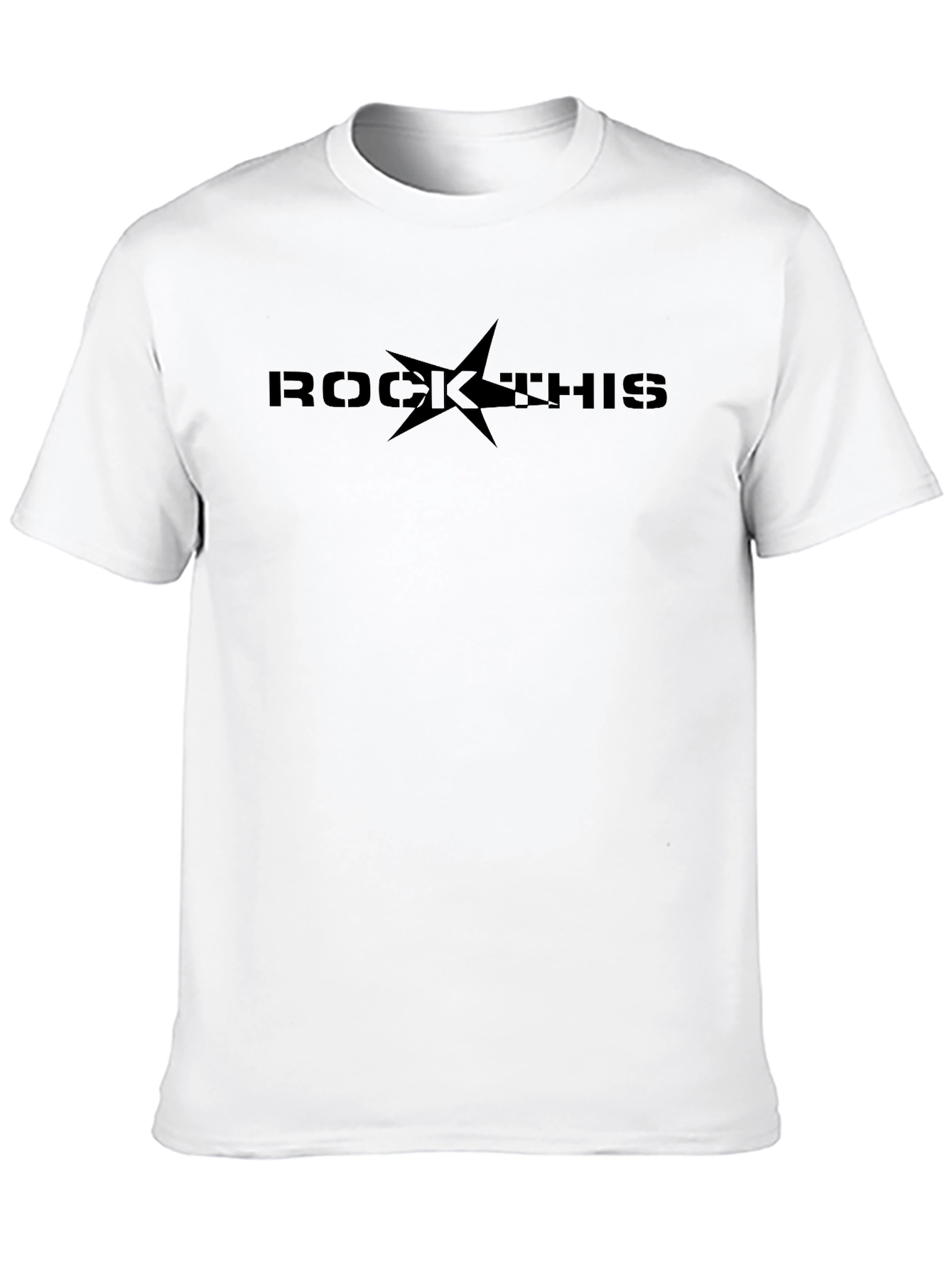 Rock This Graphic T-Shirt - Black Crew Neck Tee
