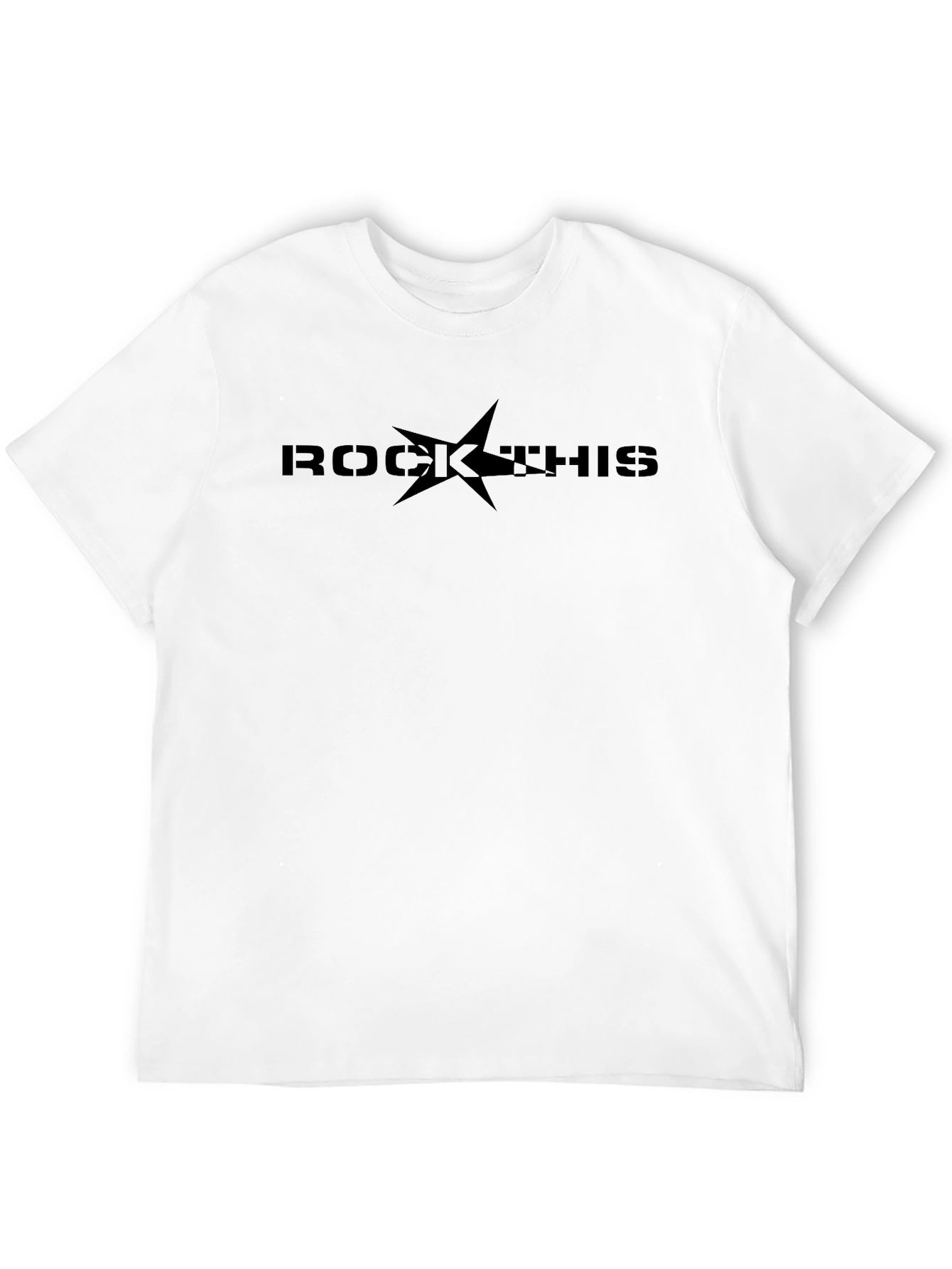 Rock This Graphic T-Shirt - Black Crew Neck Tee