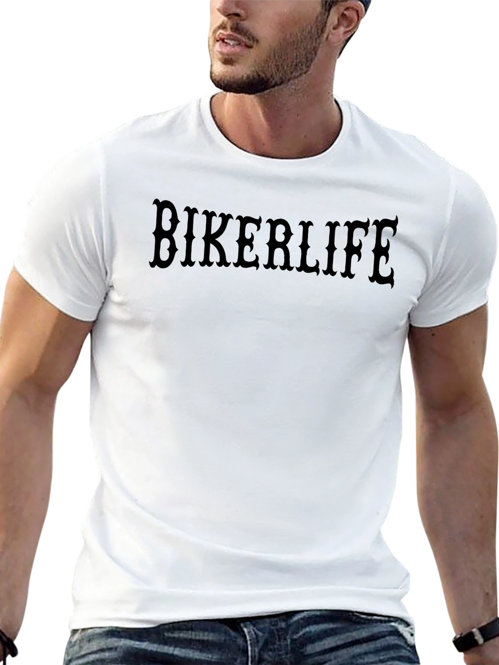 Bikerlife Black T-Shirt - Classic Motorcycle Style