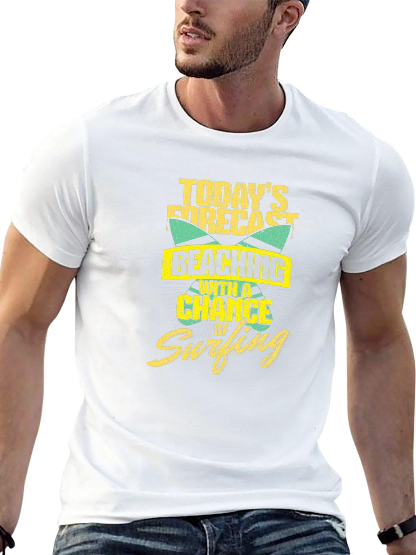 Todays Forecast: Beaching with Surfing Chance T-Shirt