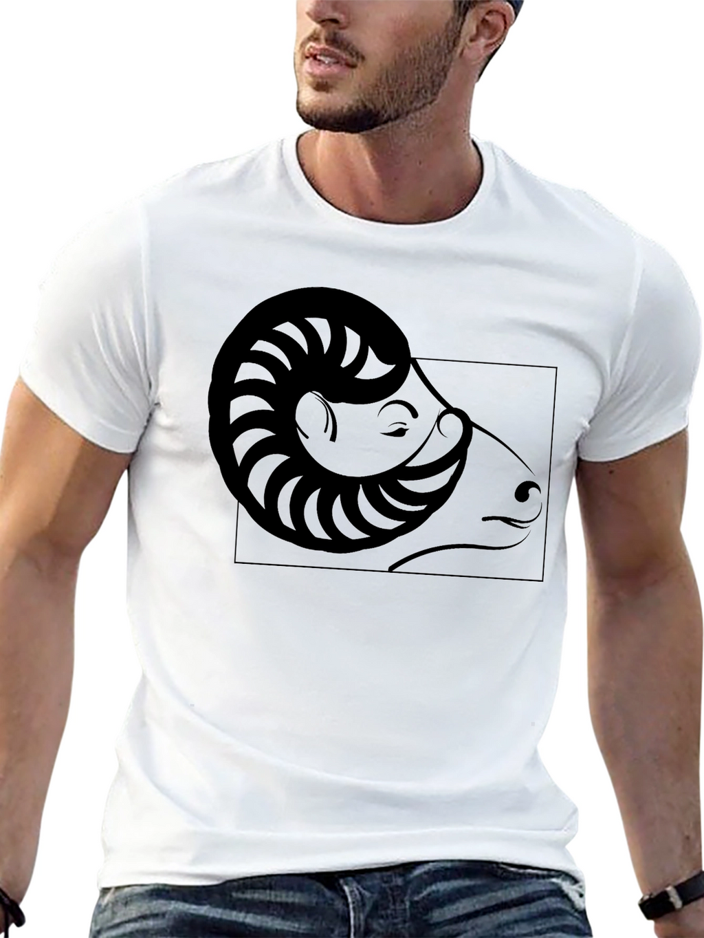 Black Ram Graphic Tee - Stylish Casual Wear