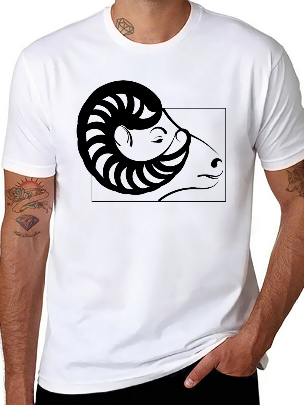 Black Ram Graphic Tee - Stylish Casual Wear