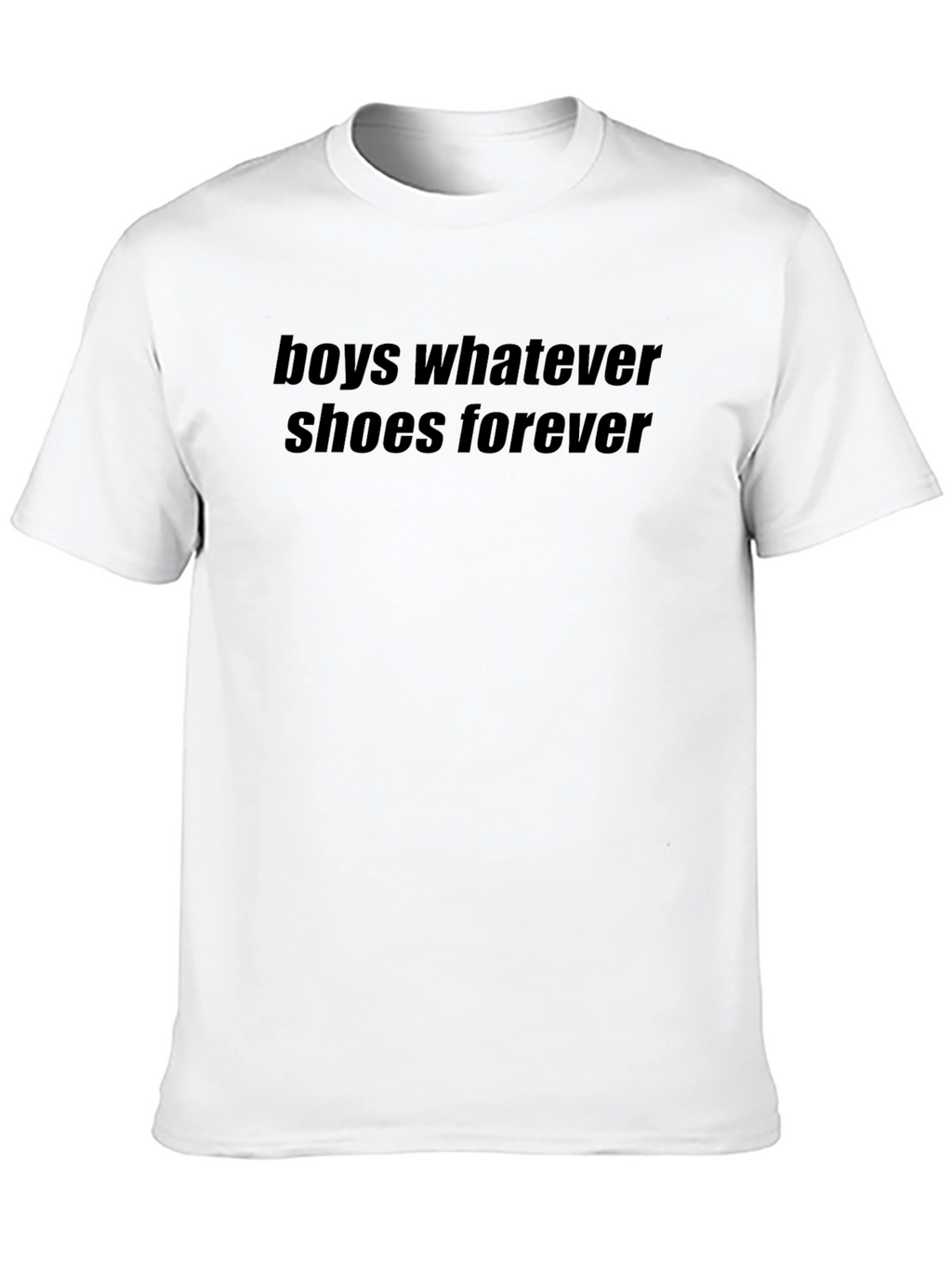 Boys Whatever Shoes Forever Black T-Shirt