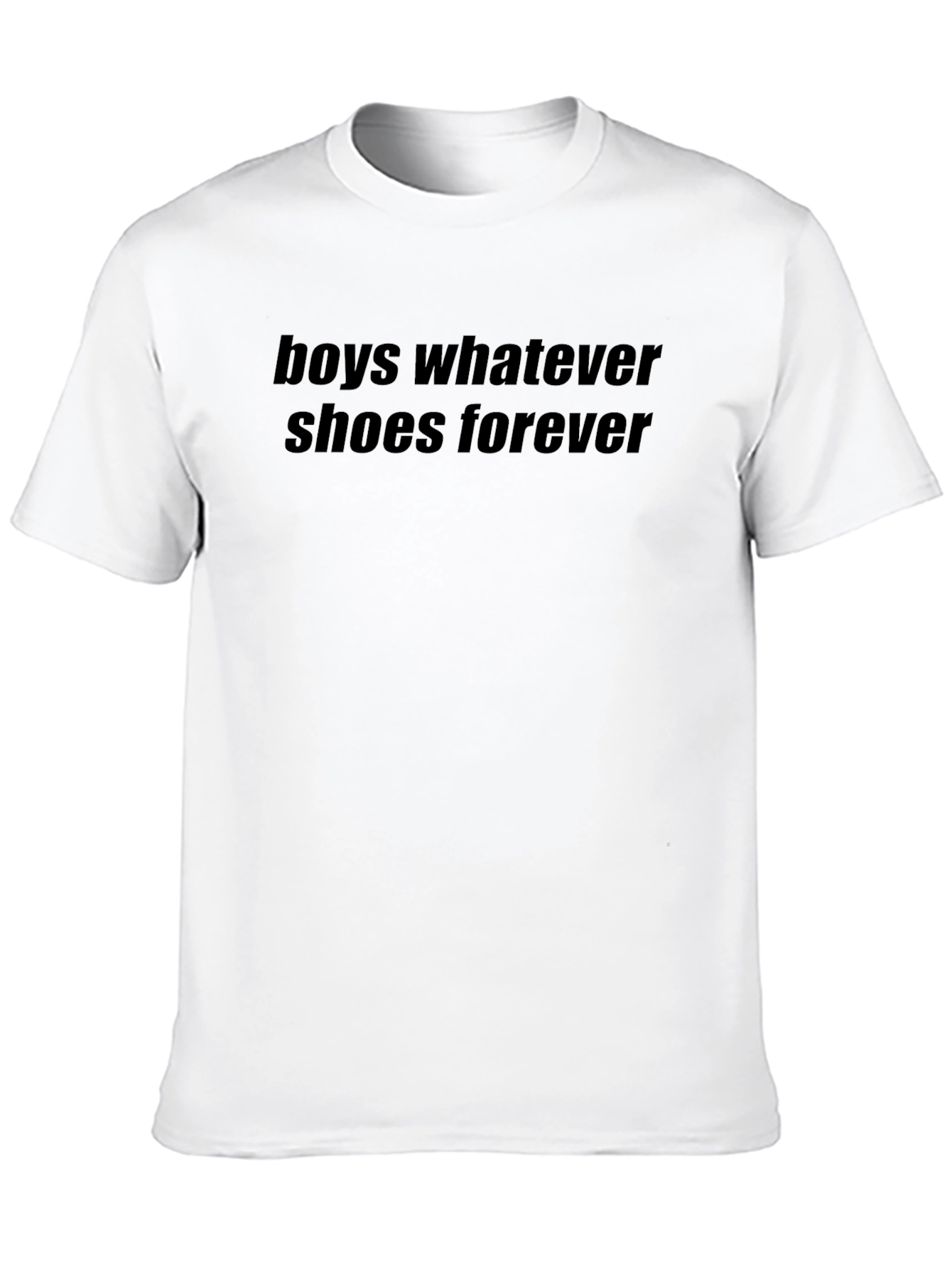 Boys Whatever Shoes Forever Black T-Shirt
