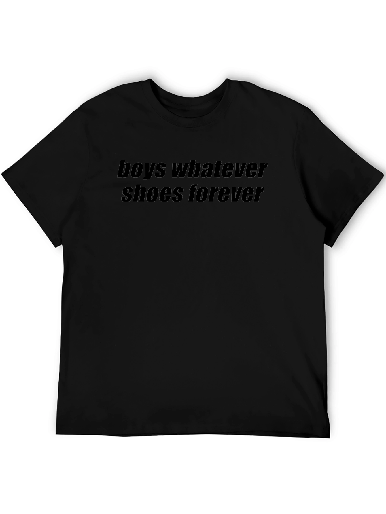 Boys Whatever Shoes Forever Black T-Shirt