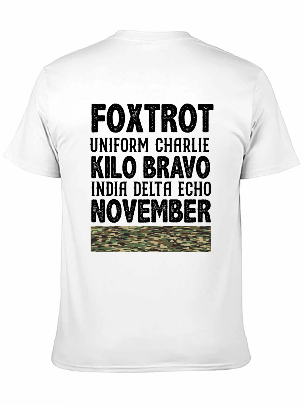 Military Alphabet Camo T-Shirt