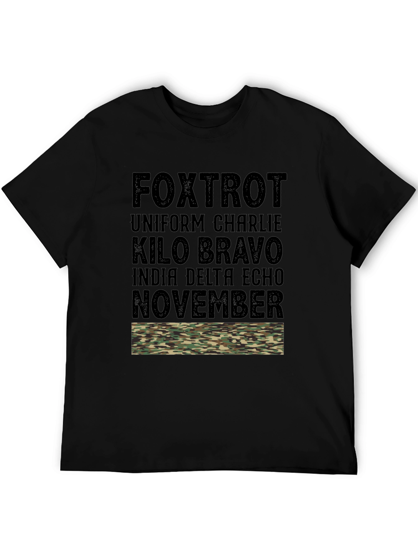 Military Alphabet Camo T-Shirt