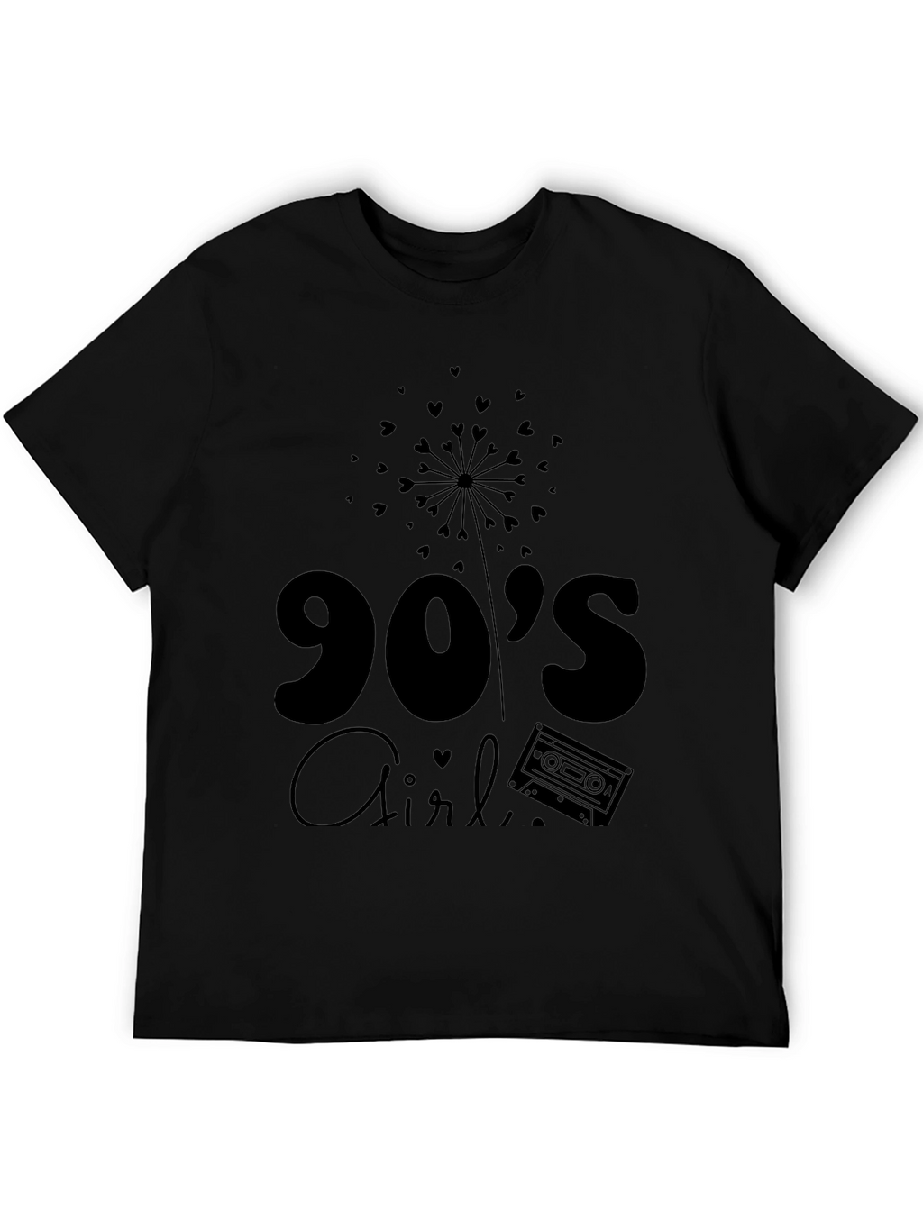 90s Girl Black Graphic Tee