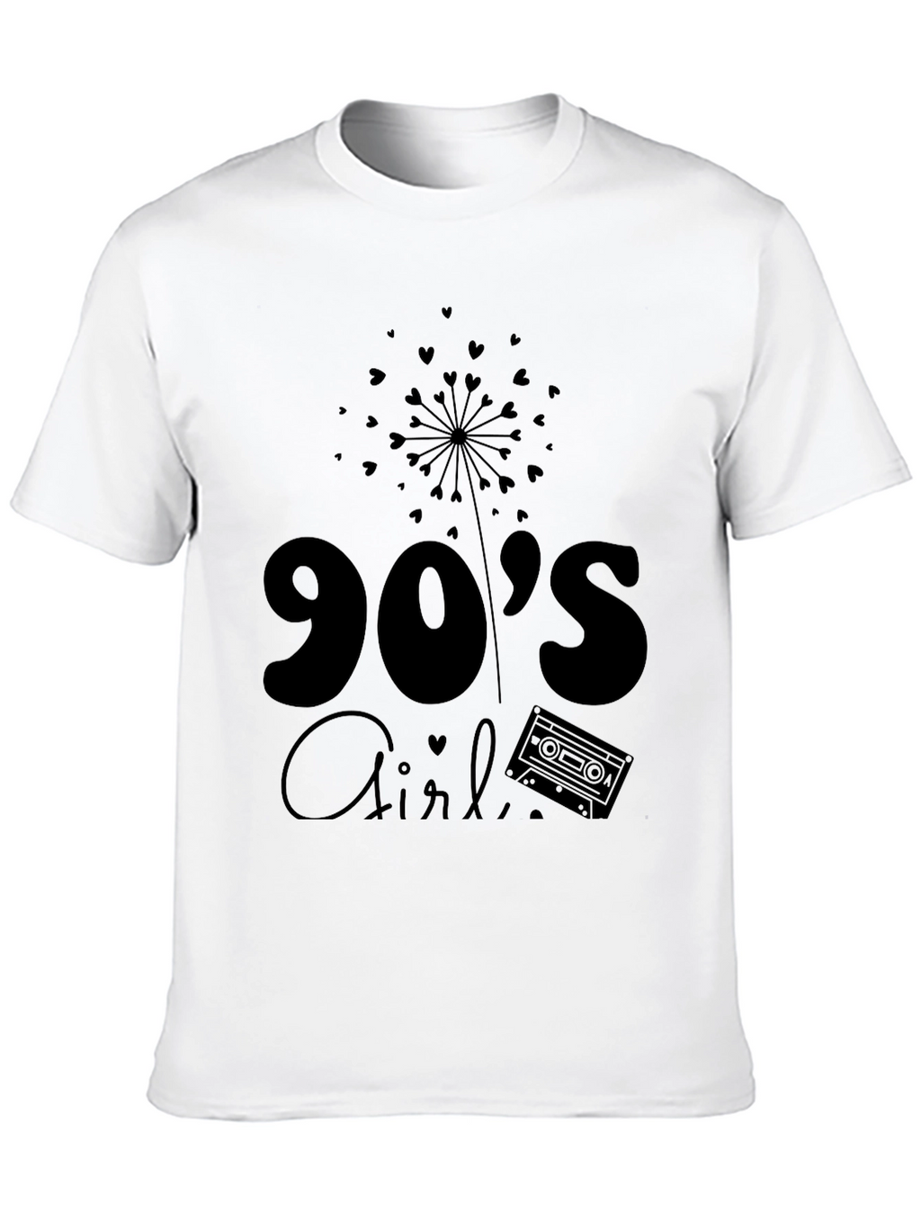 90s Girl Black Graphic Tee