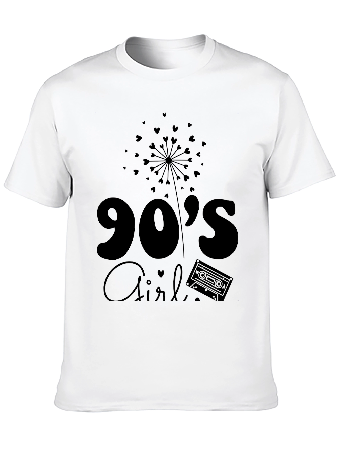 90s Girl Black Graphic Tee