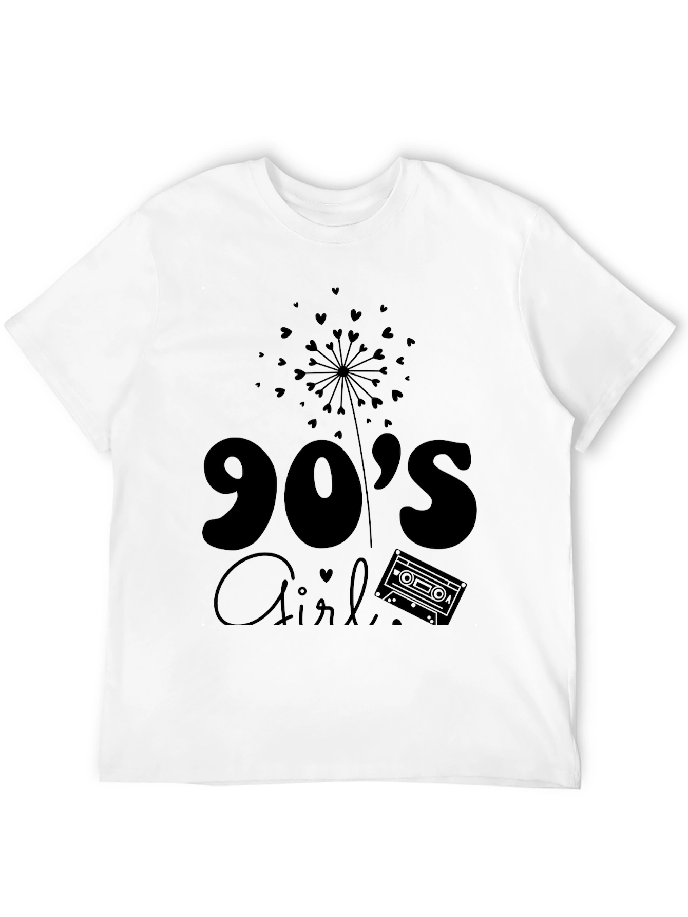 90s Girl Black Graphic Tee
