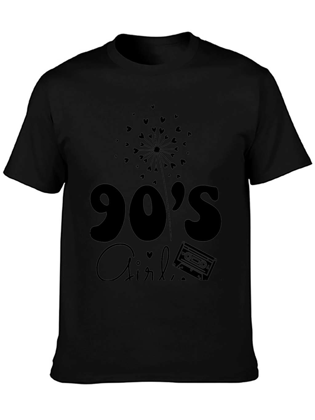 90s Girl Black Graphic Tee