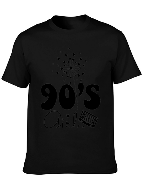 90s Girl Black Graphic Tee