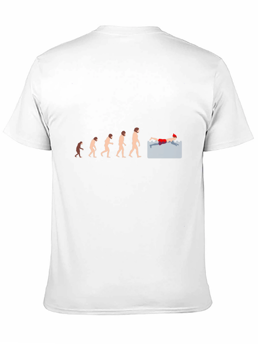 Evolution of the Swimmer T-Shirt - Black Cotton Tee
