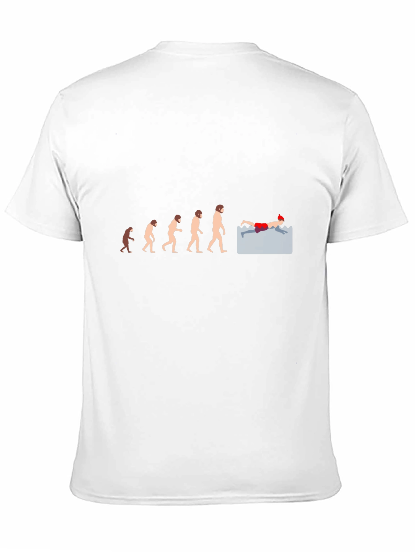 Evolution of the Swimmer T-Shirt - Black Cotton Tee