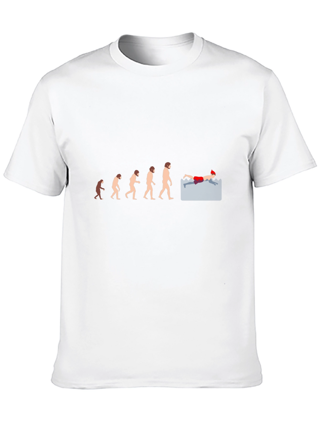 Evolution of the Swimmer T-Shirt - Black Cotton Tee