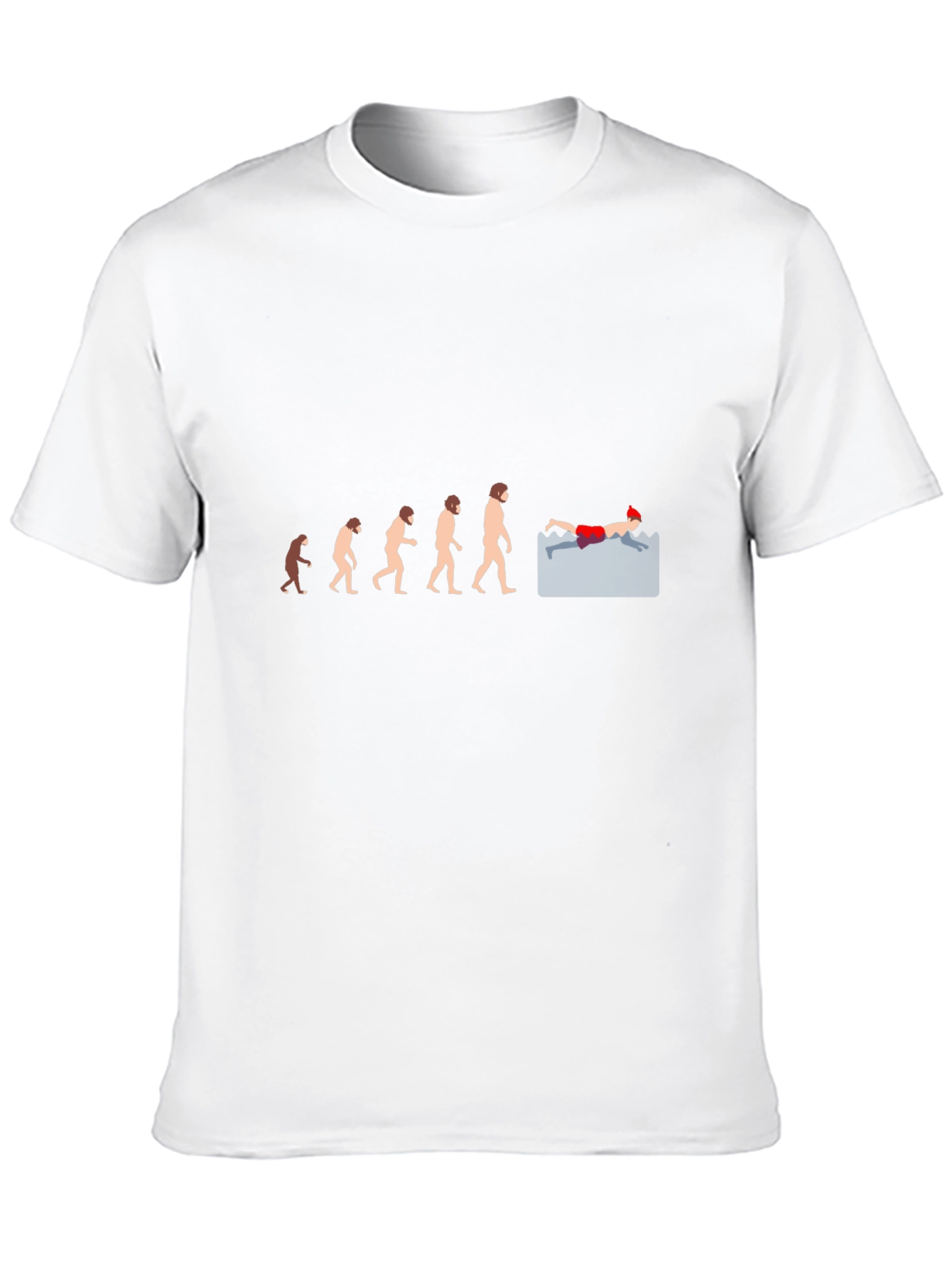 Evolution of the Swimmer T-Shirt - Black Cotton Tee