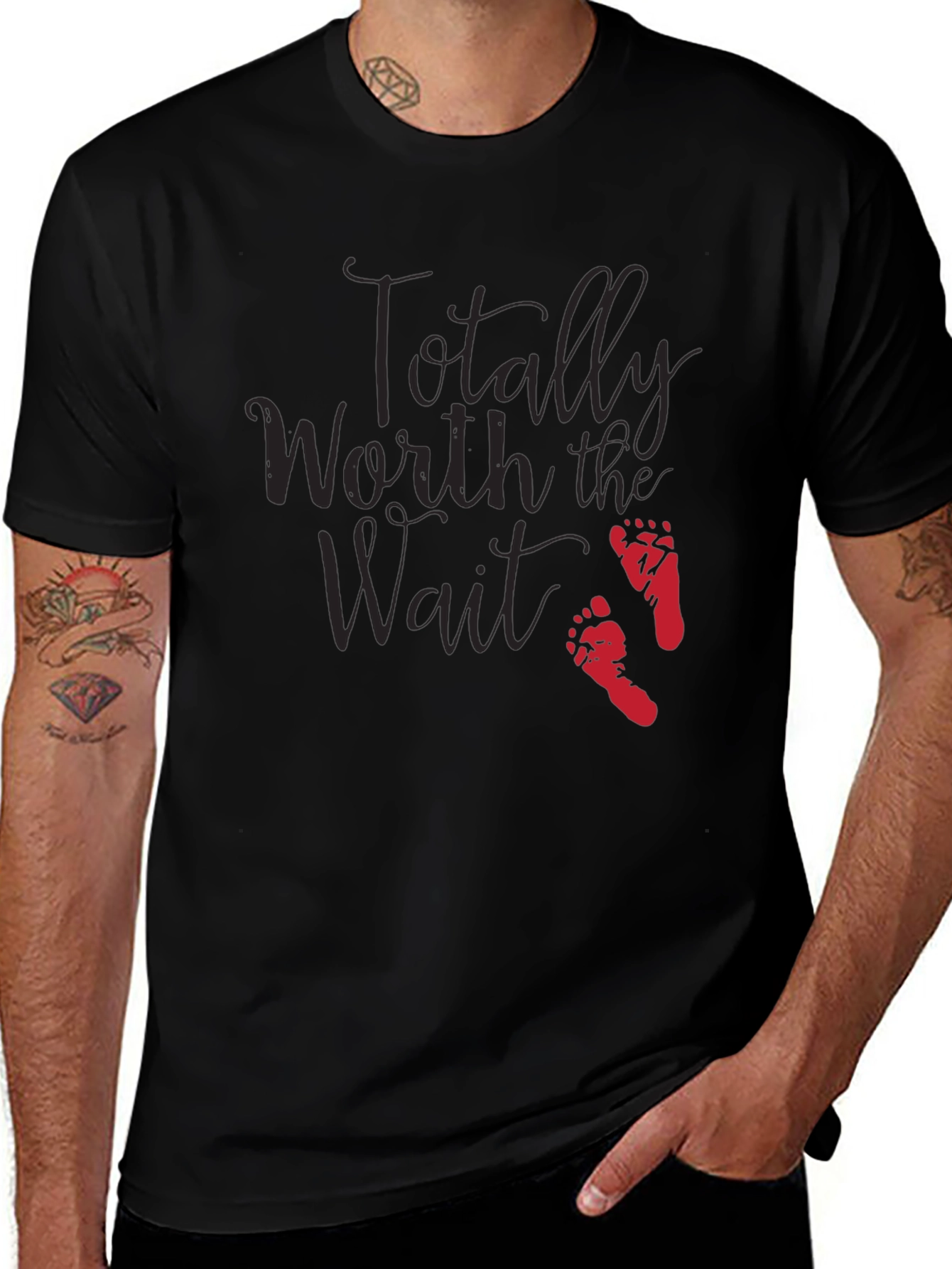 Totally Worth the Wait - Baby Footprint T-Shirt