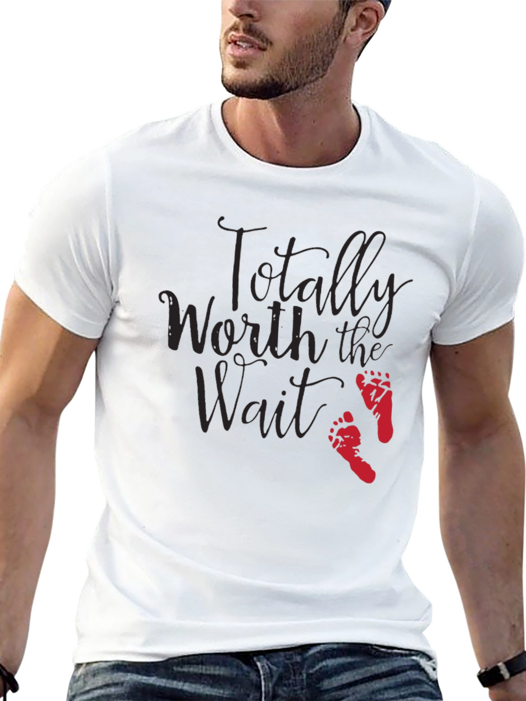 Totally Worth the Wait - Baby Footprint T-Shirt
