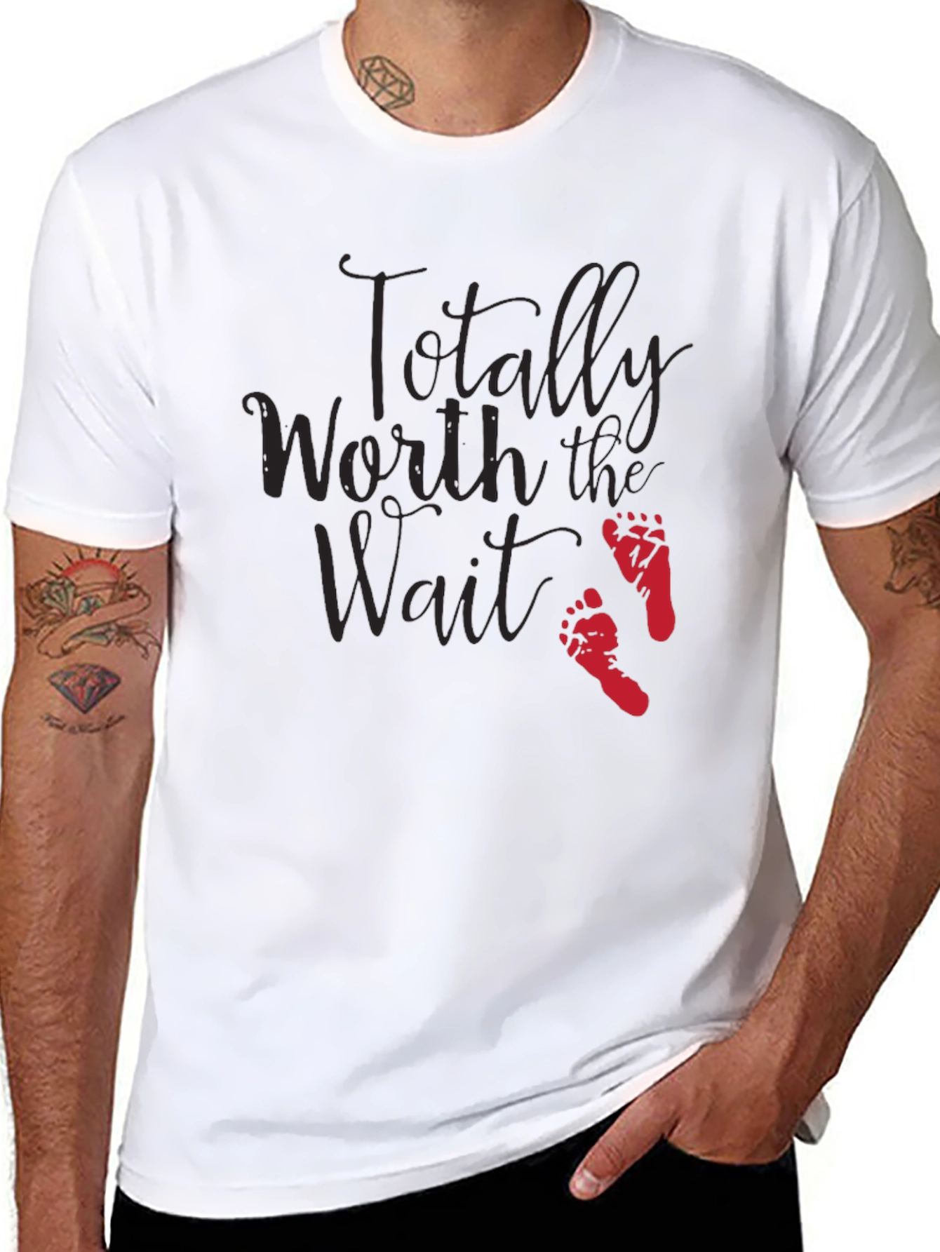 Totally Worth the Wait - Baby Footprint T-Shirt