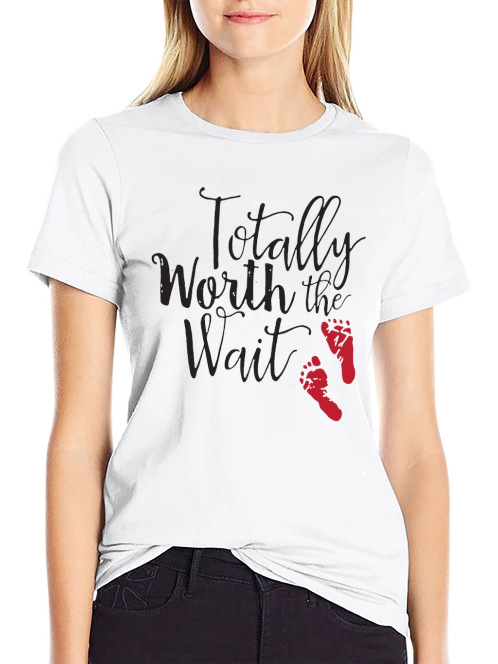 Totally Worth the Wait - Baby Footprint T-Shirt