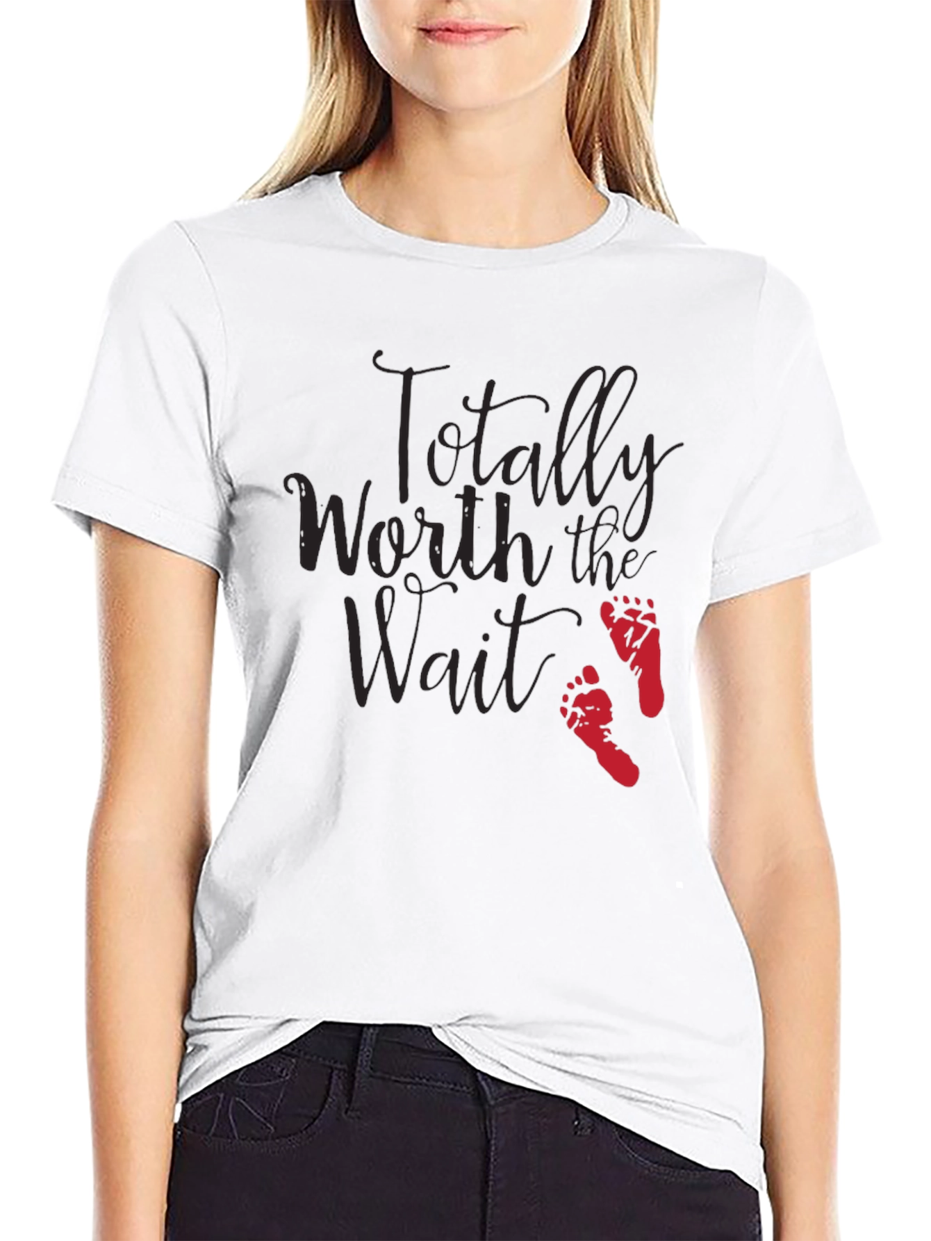 Totally Worth the Wait - Baby Footprint T-Shirt