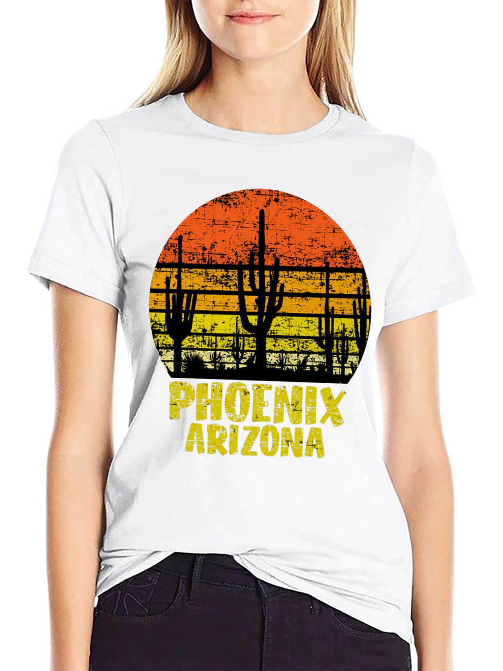 Phoenix Arizona T-Shirt Sunset Cactus Graphic Tee