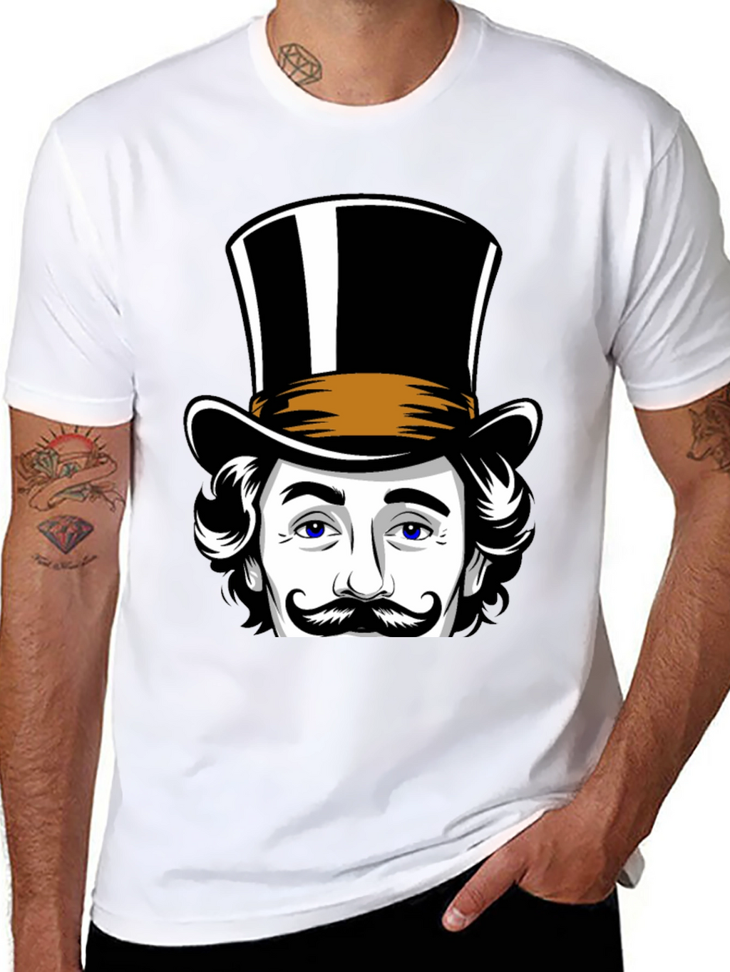 Top Hat Gentleman T-Shirt - Bold Graphic Tee