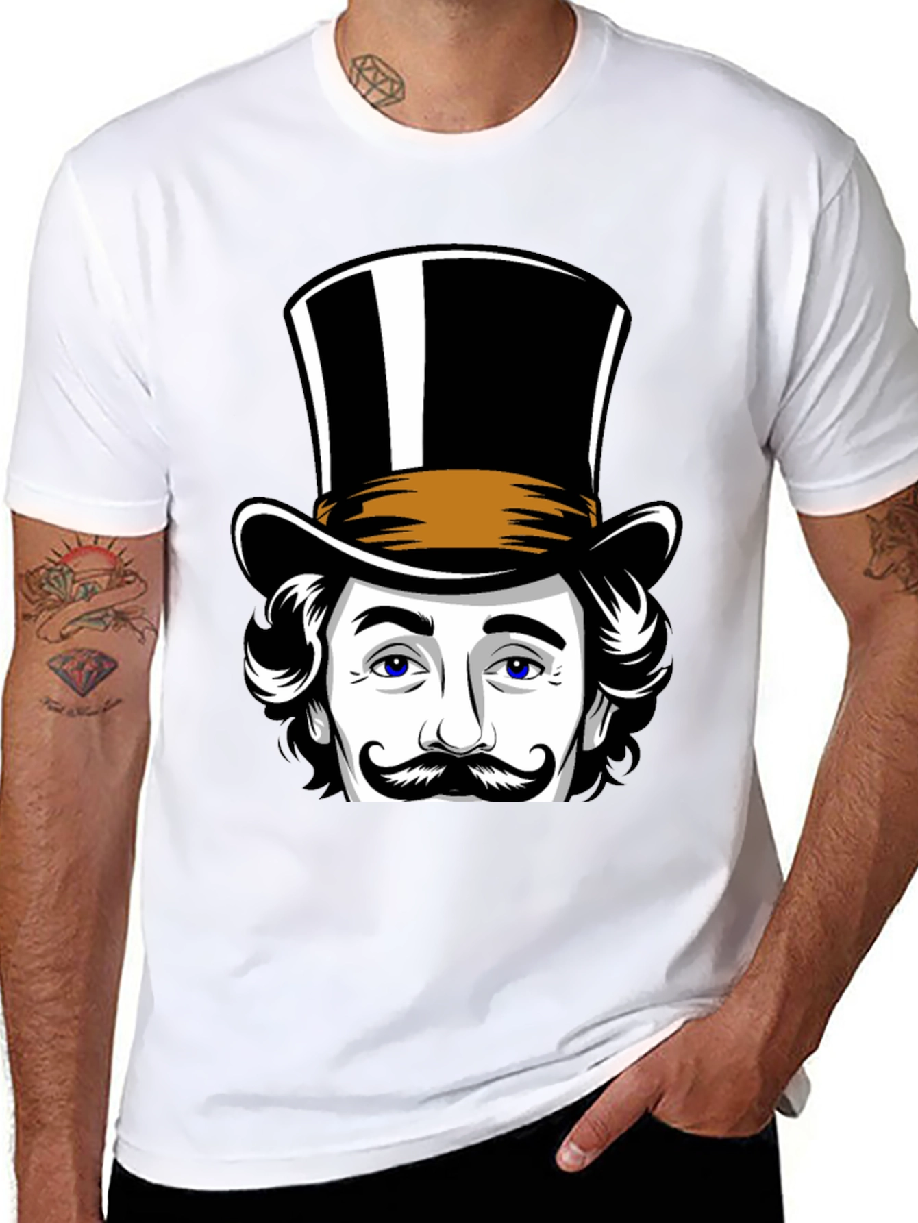 Top Hat Gentleman T-Shirt - Bold Graphic Tee