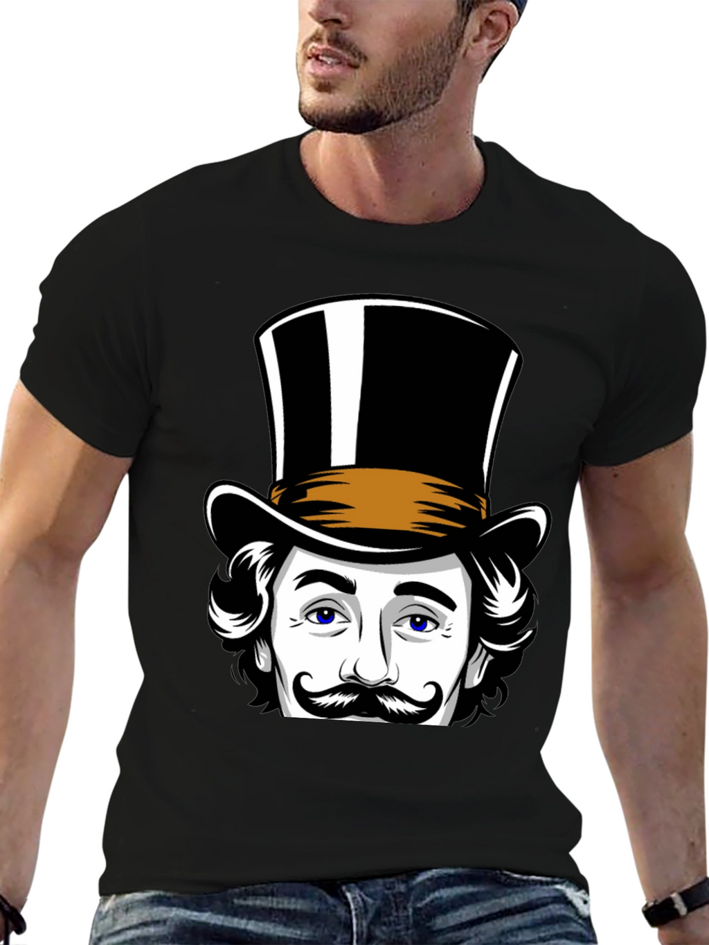 Top Hat Gentleman T-Shirt - Bold Graphic Tee