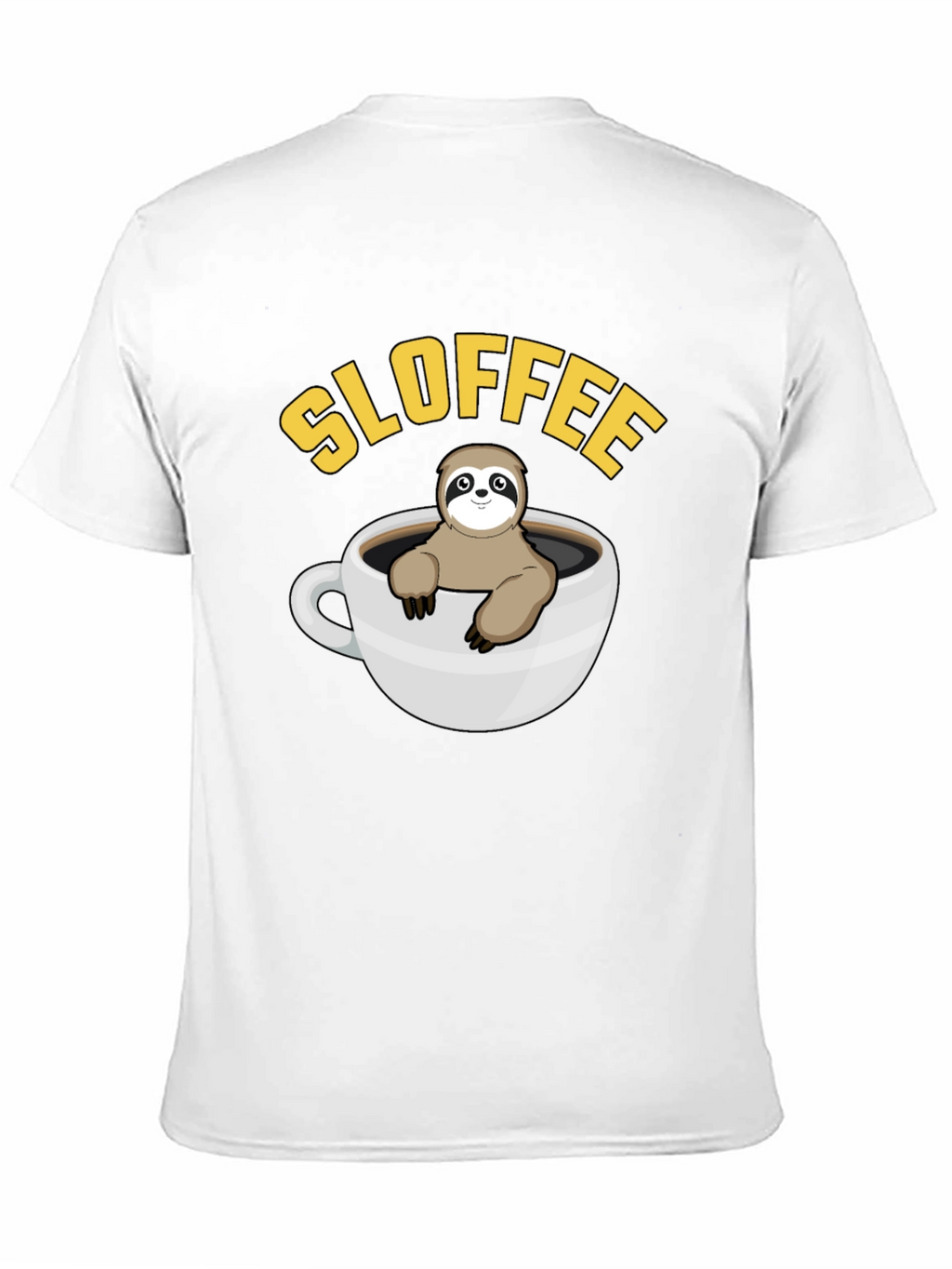 Sloffee Sloth Coffee T-Shirt Cute Animal Graphic Tee