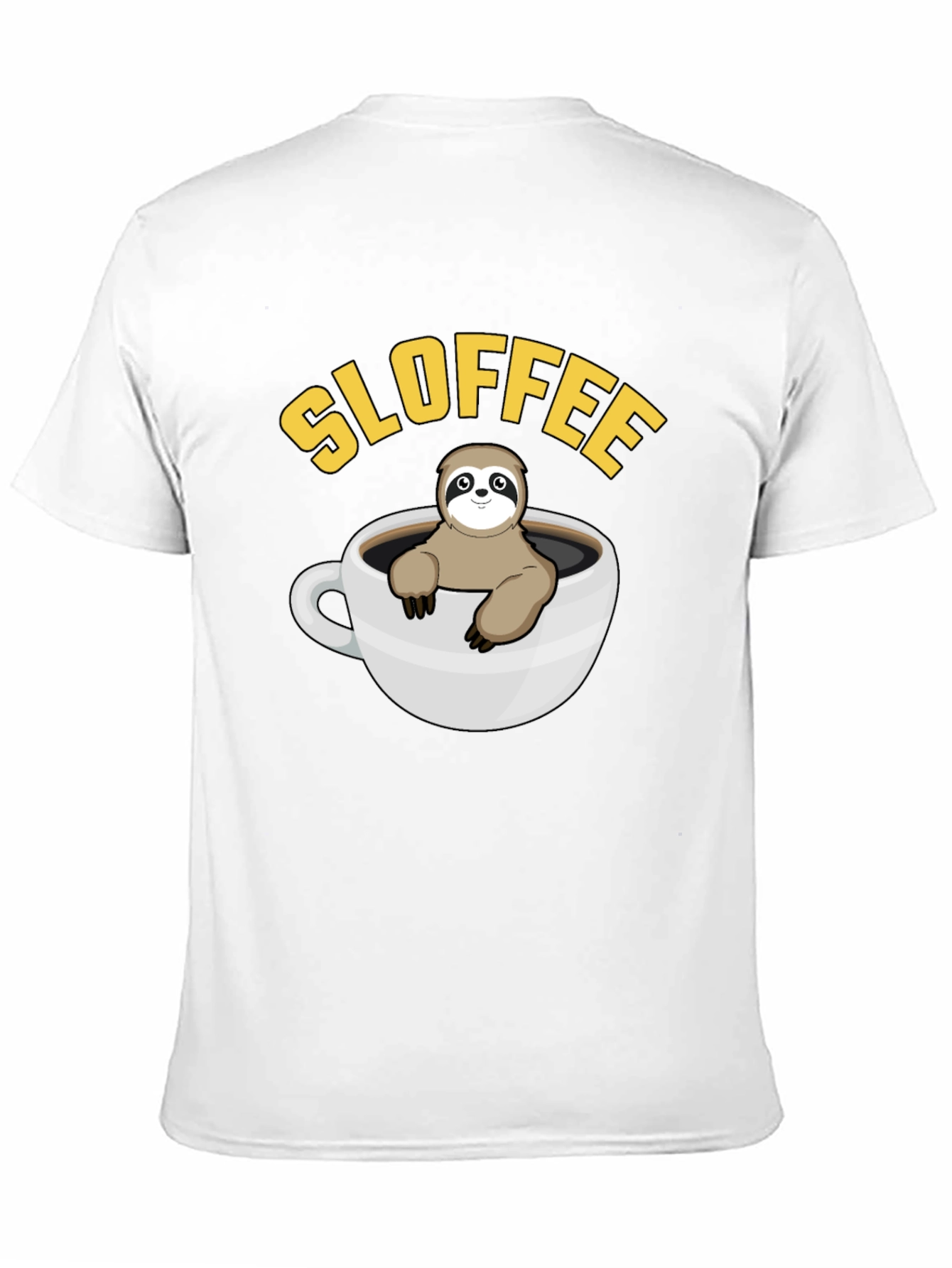 Sloffee Sloth Coffee T-Shirt Cute Animal Graphic Tee