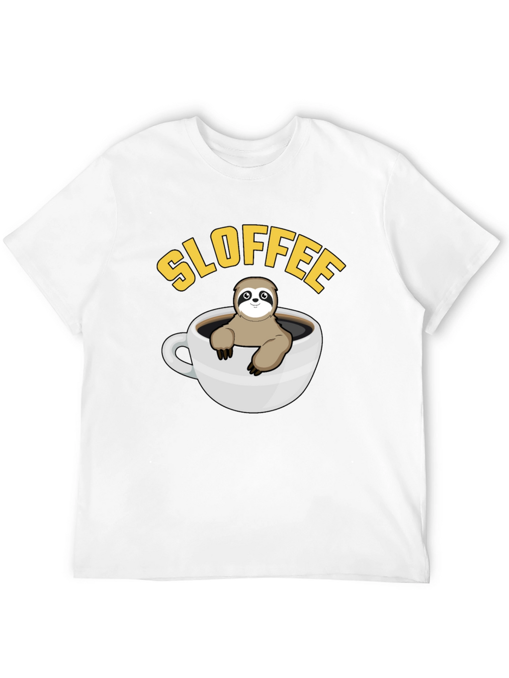 Sloffee Sloth Coffee T-Shirt Cute Animal Graphic Tee
