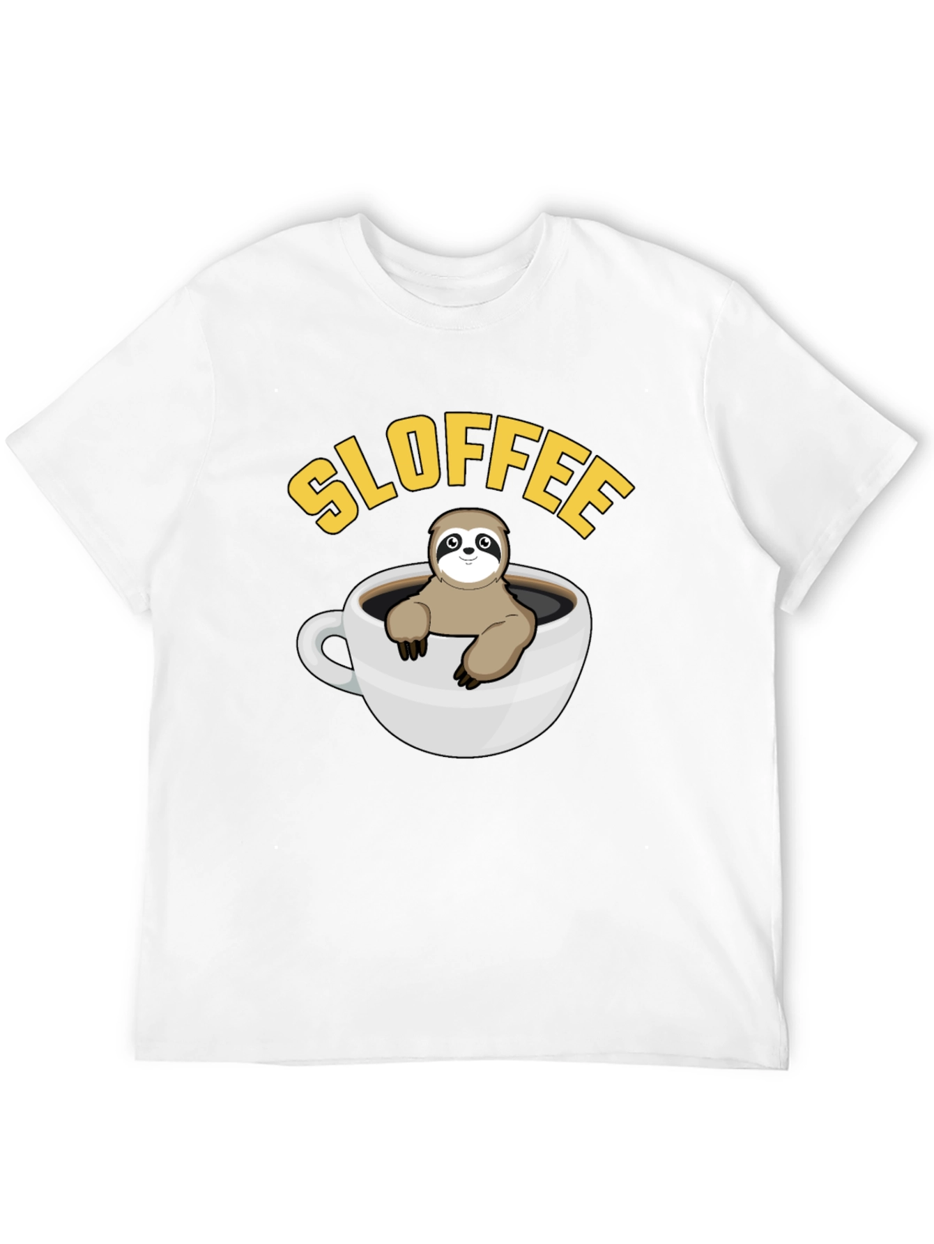 Sloffee Sloth Coffee T-Shirt Cute Animal Graphic Tee