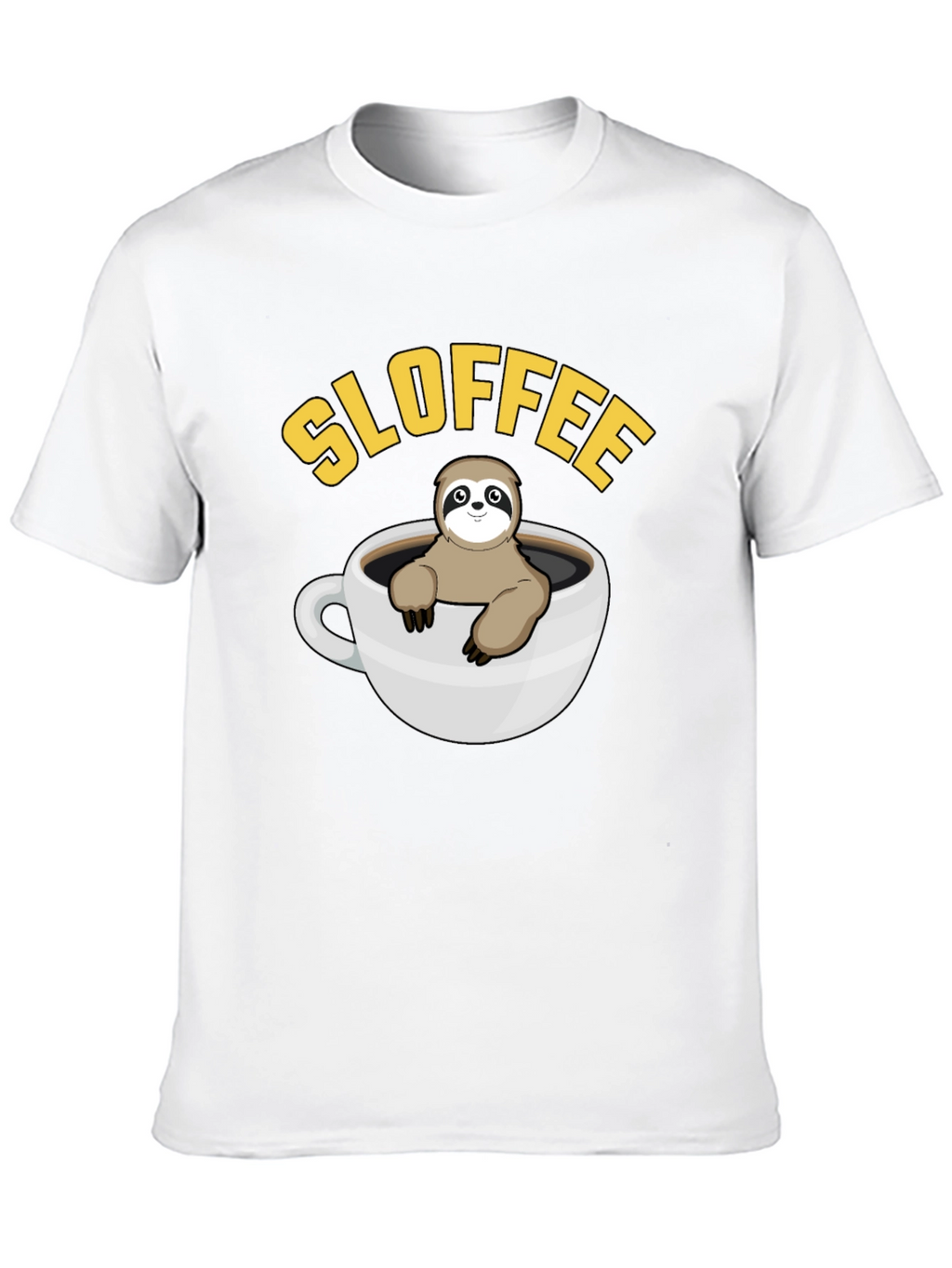 Sloffee Sloth Coffee T-Shirt Cute Animal Graphic Tee
