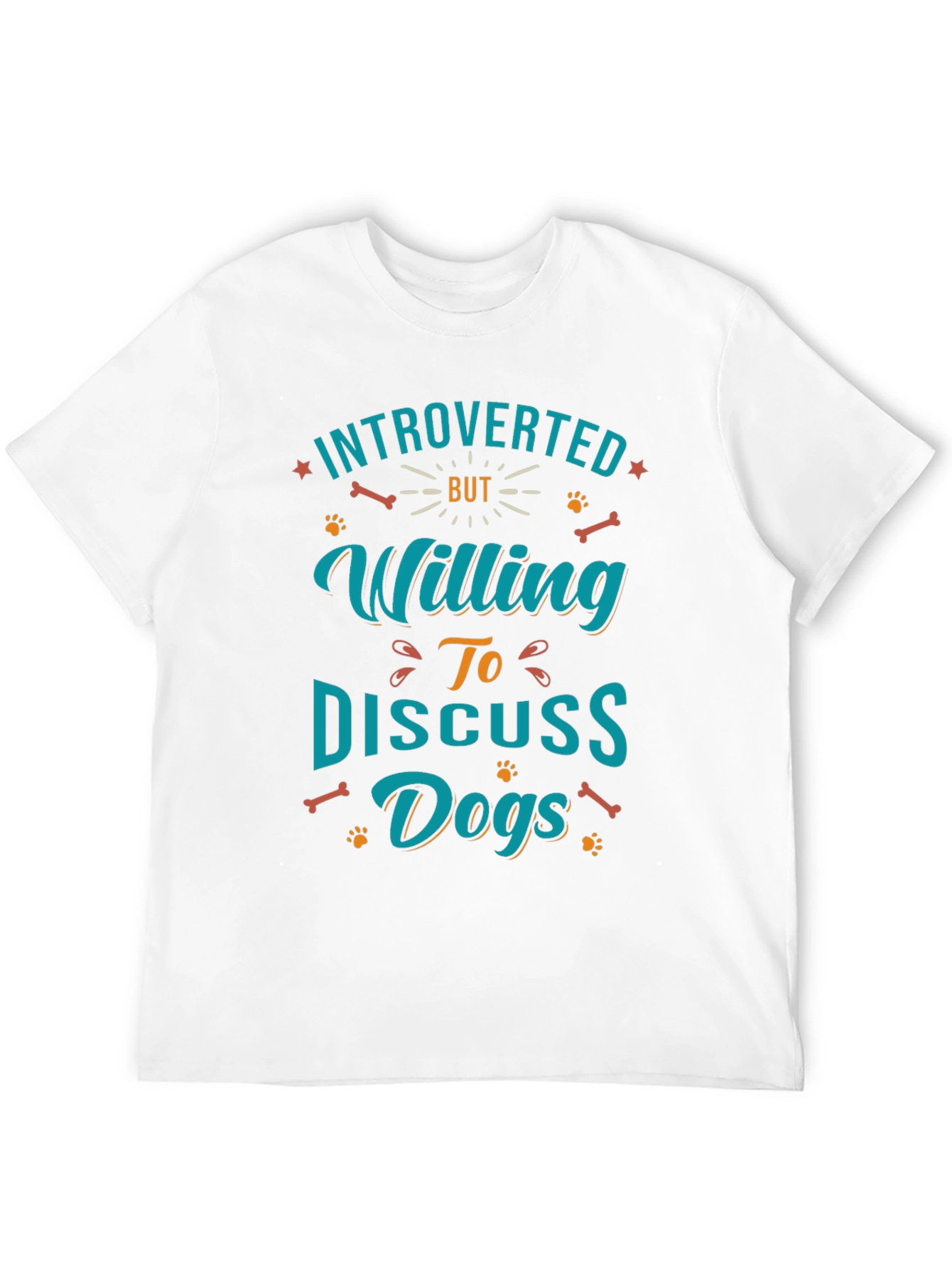 Introverted but Willing to Discuss Dogs T-Shirt – Funny Dog Lover Tee