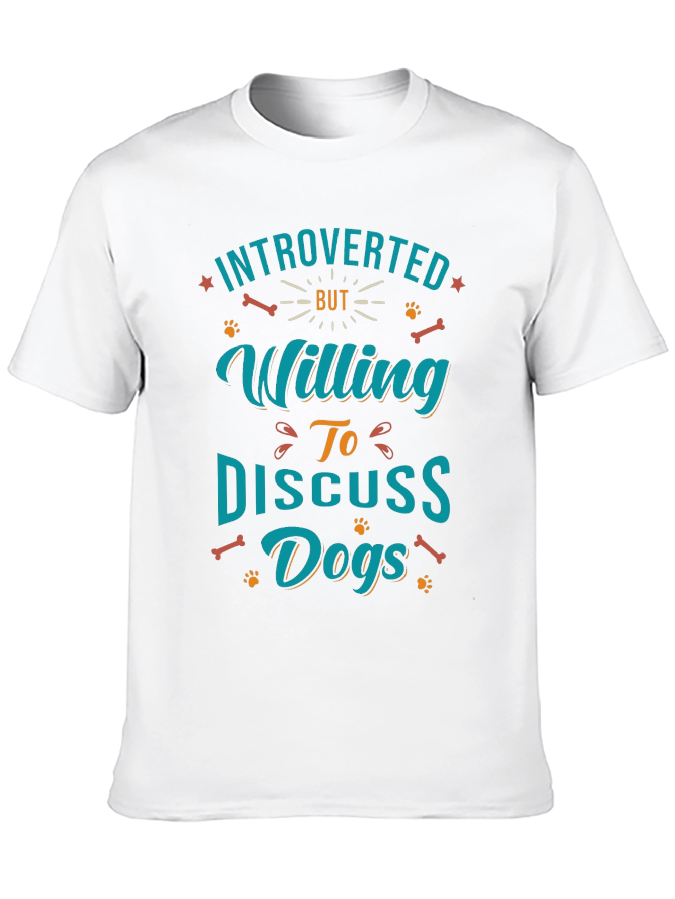 Introverted but Willing to Discuss Dogs T-Shirt – Funny Dog Lover Tee