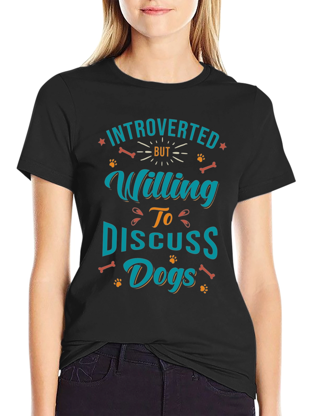 Introverted but Willing to Discuss Dogs T-Shirt – Funny Dog Lover Tee
