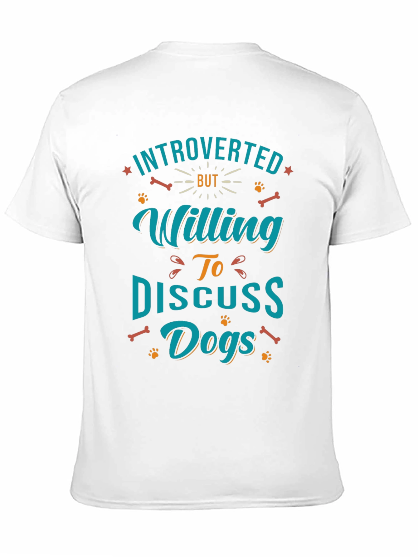 Introverted but Willing to Discuss Dogs T-Shirt – Funny Dog Lover Tee
