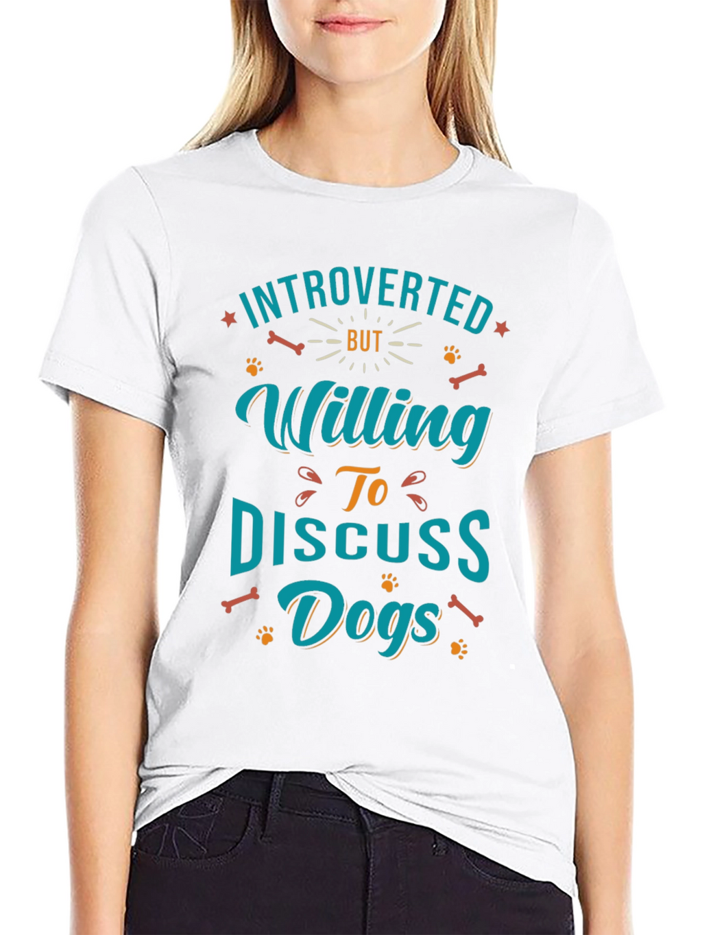 Introverted but Willing to Discuss Dogs T-Shirt – Funny Dog Lover Tee
