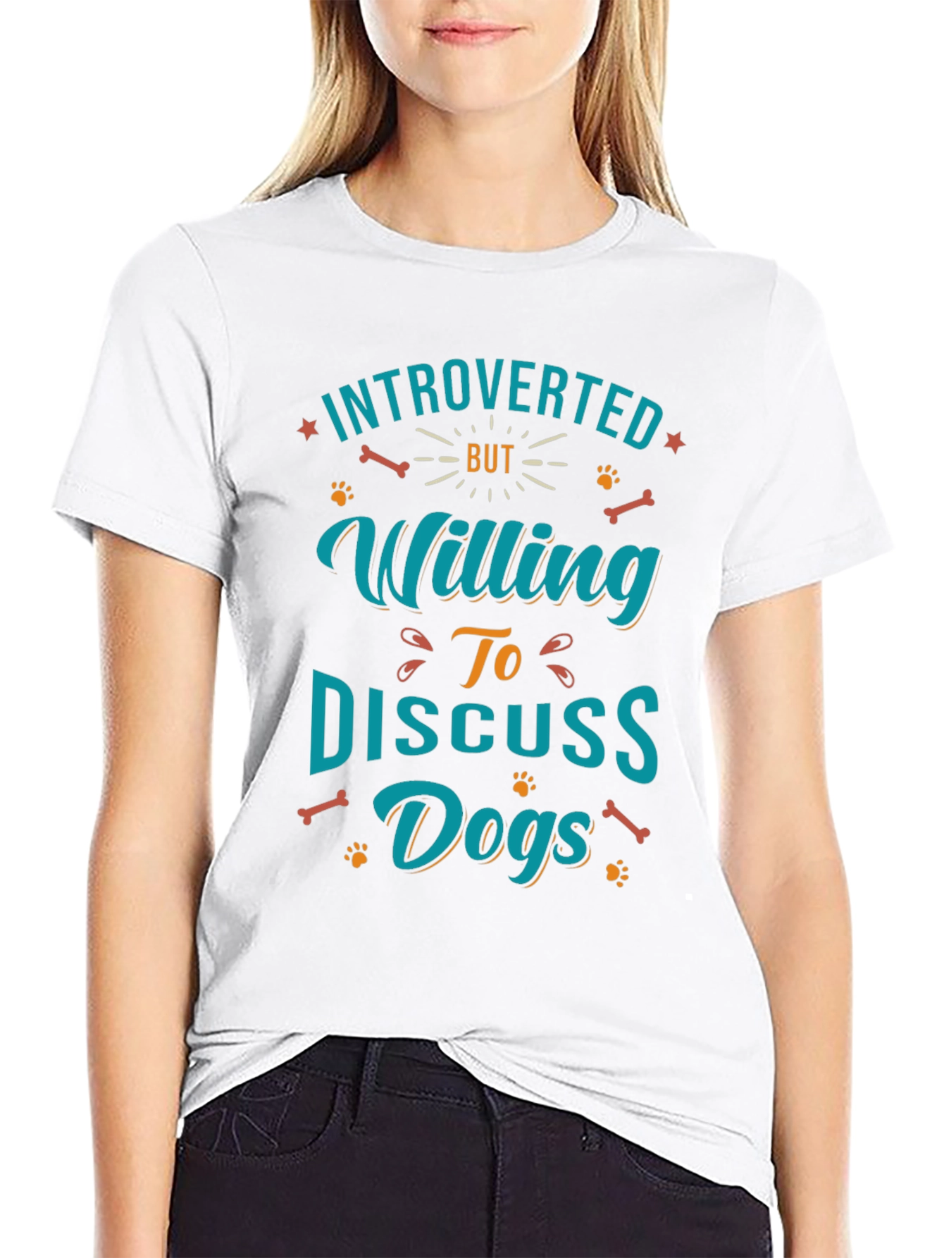 Introverted but Willing to Discuss Dogs T-Shirt – Funny Dog Lover Tee