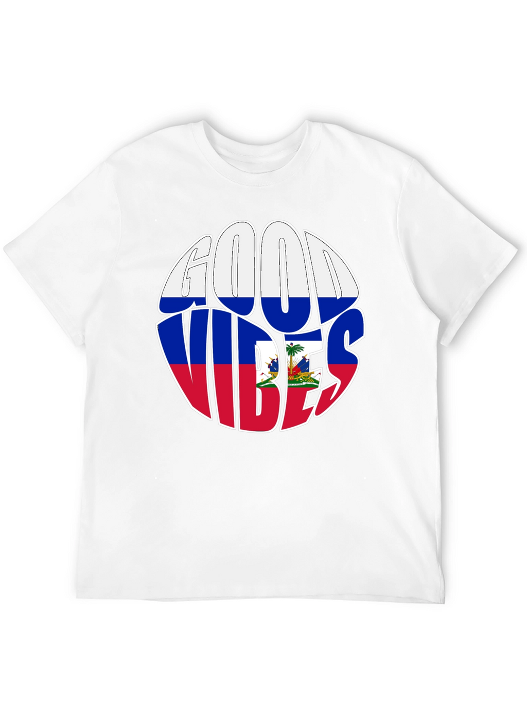 Haiti Flag Good Vibes T-Shirt